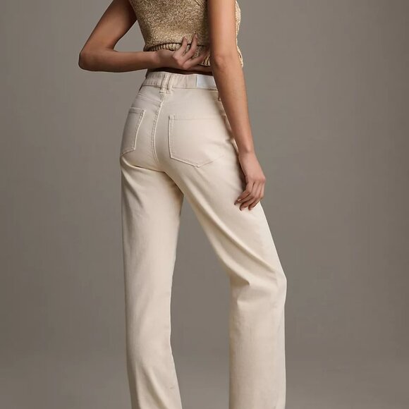 PAIGE Alexis High-Rise Tapered Cream Cargo Jeans NWTs - Picture 3 of 16